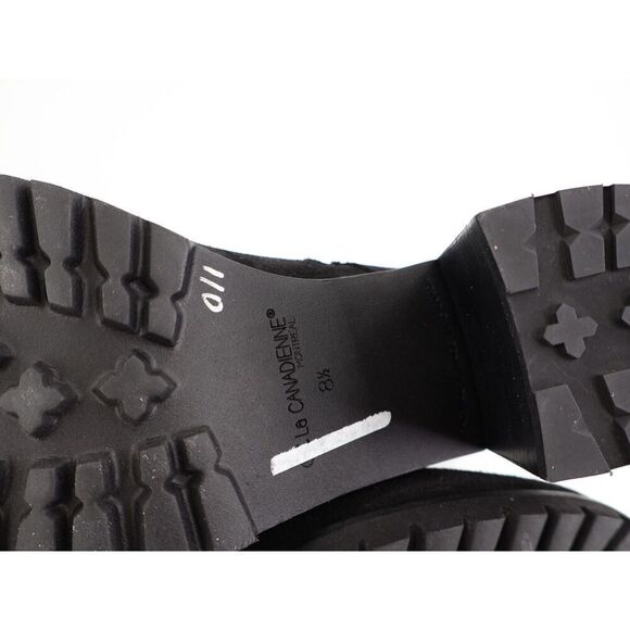 La Canadienne Parkera Waterproof Lug Boot Womens 8.5 Black Suede Lace Up Bootie - Picture 8 of 11